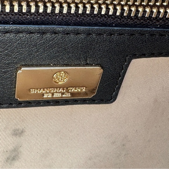 Shanghai Tang Black Leather Hobo Bag - Picture 10 of 14